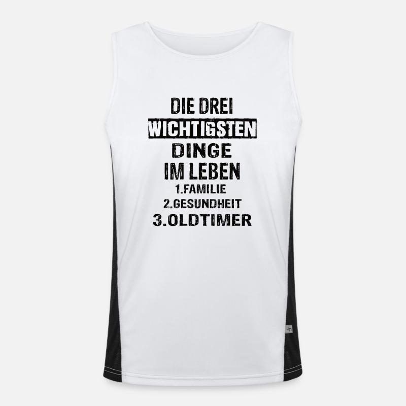 Oldtimer Funktionelles Kontrast-Tank Top für Männer 