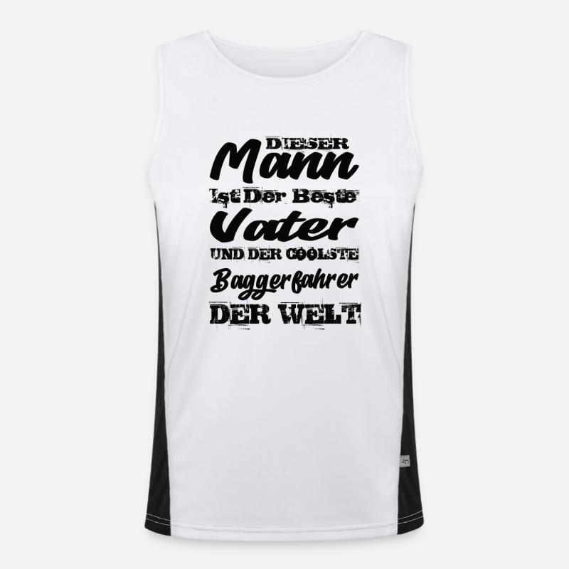 Baggerfahrer Funktionelles Kontrast-Tank Top für Männer 