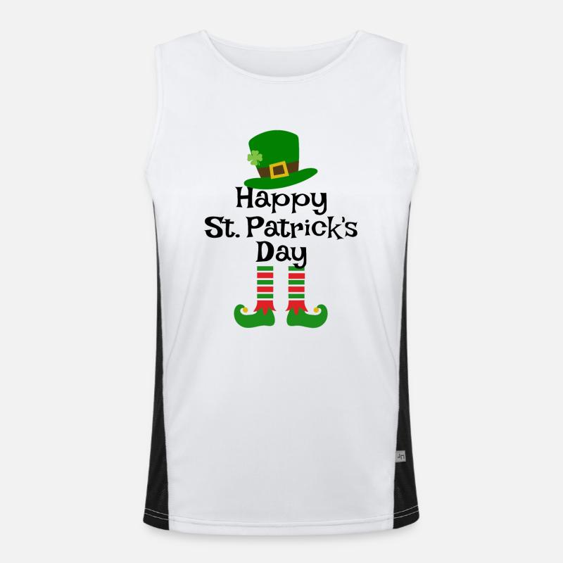 Accessoires de la Saint-Patrick Irlande Shamrock Décoration Débardeur respirant contrasté Homme 