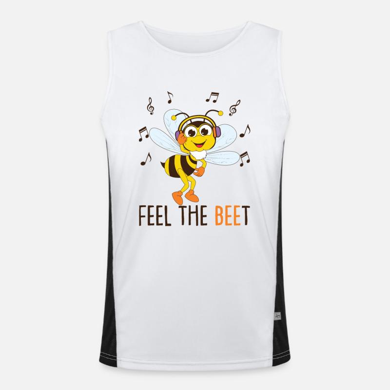 Music Bee Lover Men's Functional Contrast Tank Top 