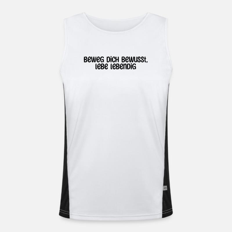 Pilates - Beweg dich bewusst, lebe lebendig Funktionelles Kontrast-Tank Top für Männer 