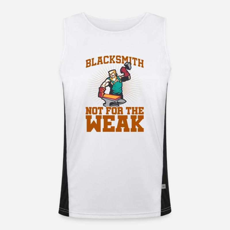 Blacksmith Not For The Weak Forging Gift Idea Funktionelles Kontrast-Tank Top für Männer 