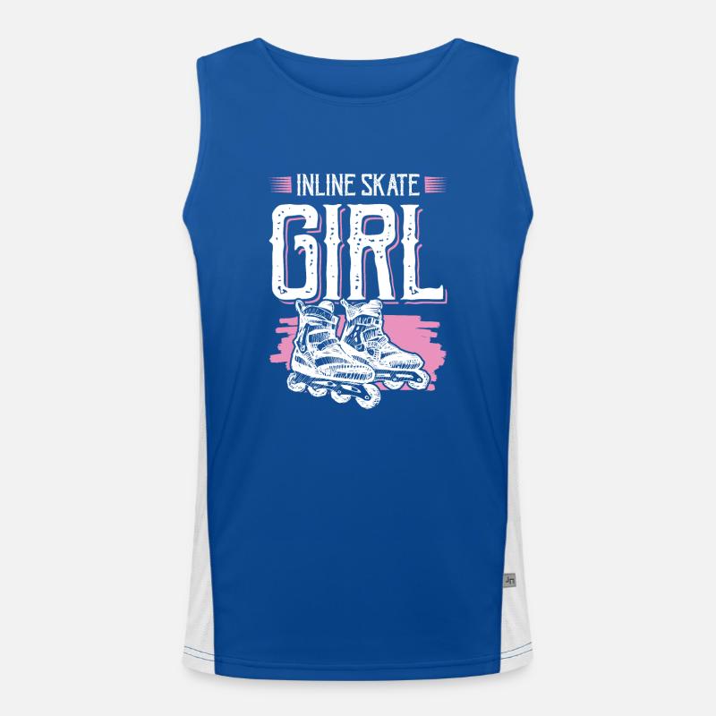 skate inline mädchen Funktionelles Kontrast-Tank Top für Männer 