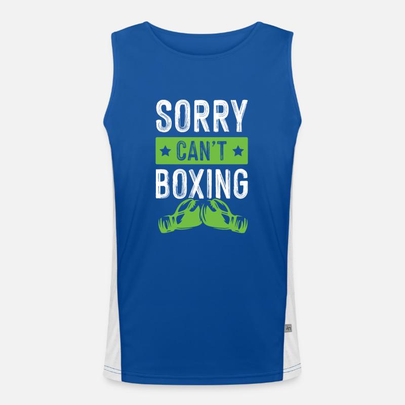 Boxing funny saying Men's Functional Contrast Tank Top 