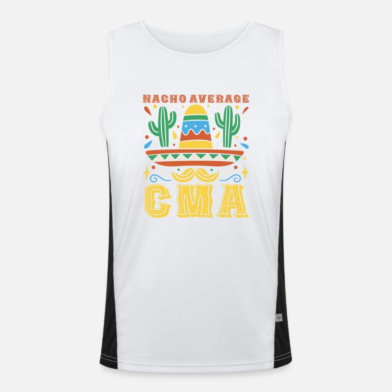 Nacho Average CMA Nurse - Men's Functional Contrast Tank Top  - white/black