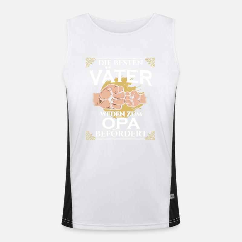 Die Besten Väter Werden Zum Opa Befördert I Funktionelles Kontrast-Tank Top für Männer 