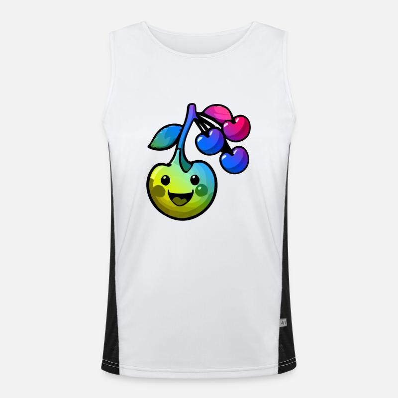 Cherry Comic Colorful Men's Functional Contrast Tank Top 