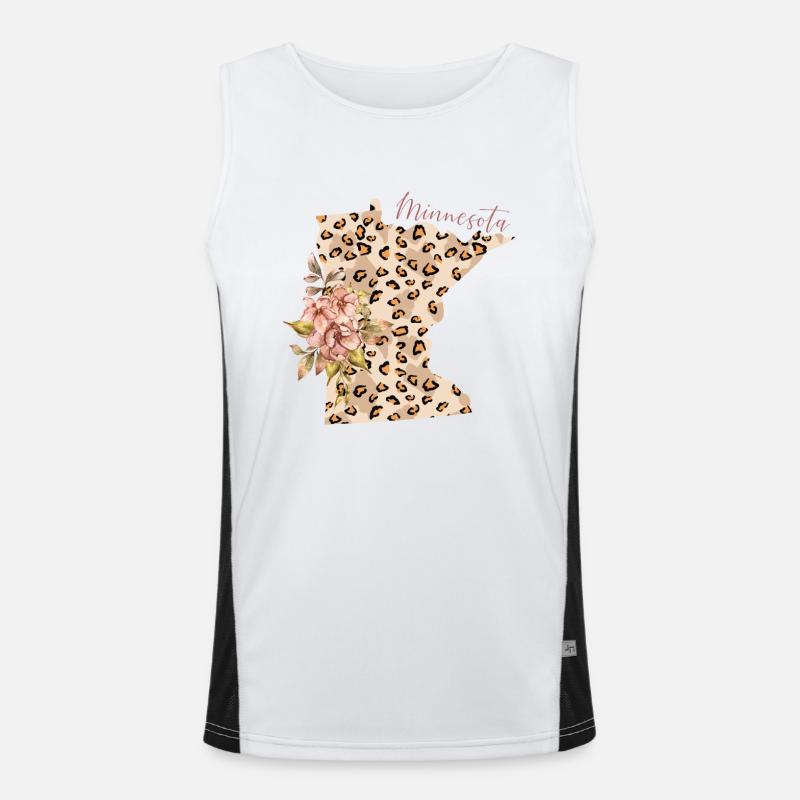 Minnesota Leopard State Minnesota Men's Functional Contrast Tank Top 