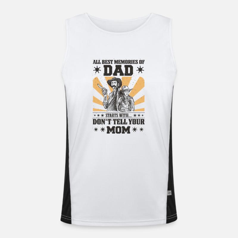 Bester Papa, Vatertag und Geburtstag Funktionelles Kontrast-Tank Top für Männer 