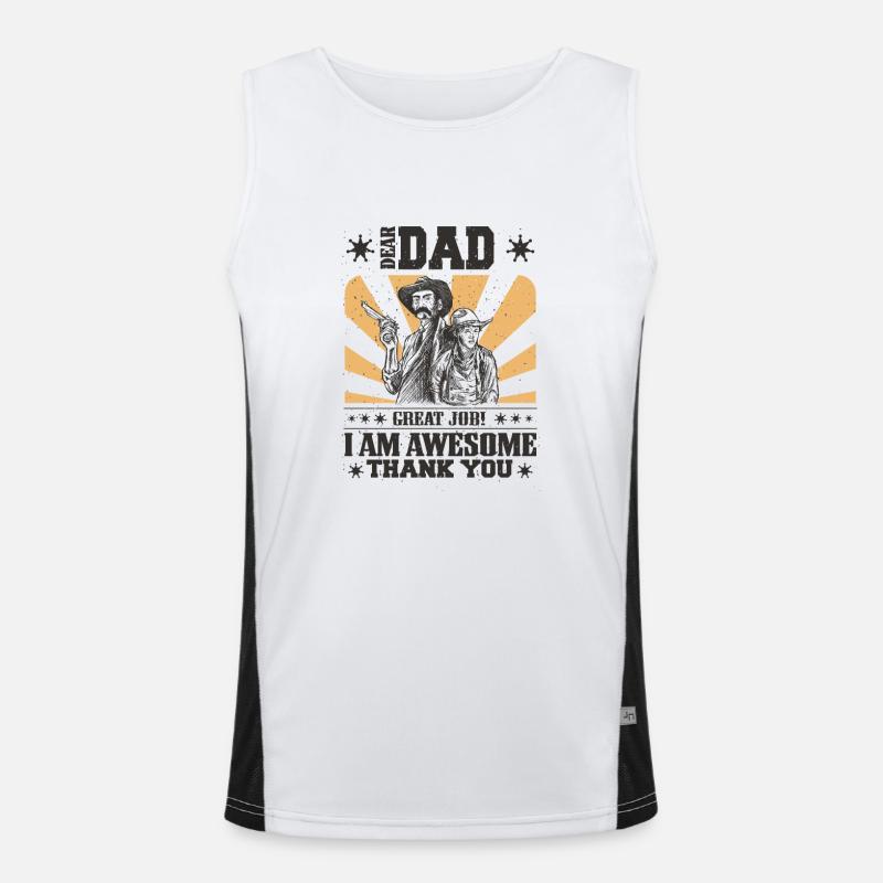 Bester Papa, Vatertag und Geburtstag Funktionelles Kontrast-Tank Top für Männer 