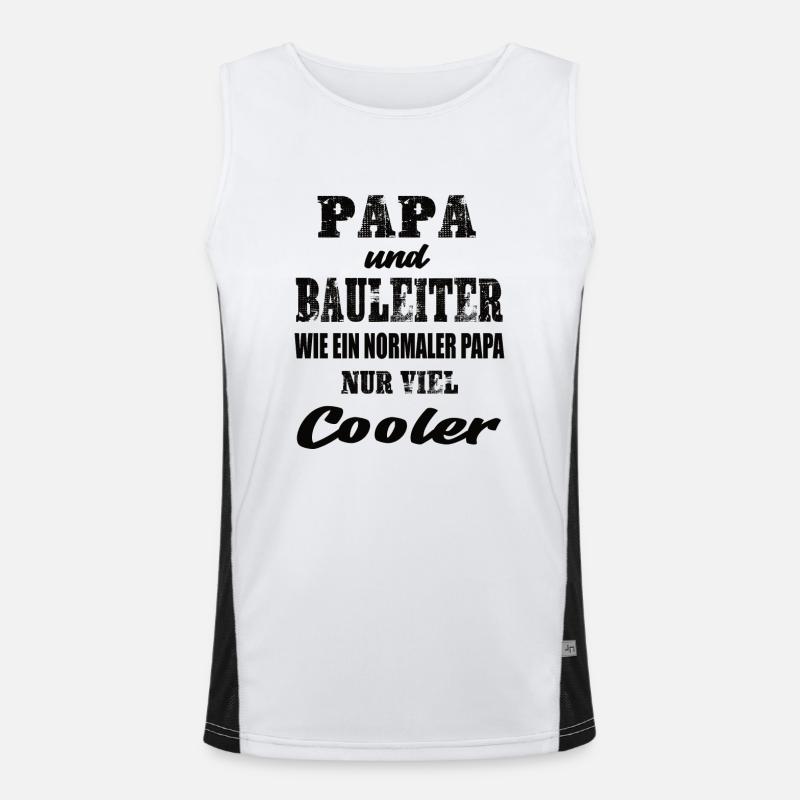 Papa und Bauleiter Funktionelles Kontrast-Tank Top für Männer 
