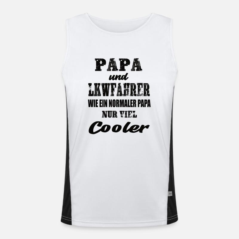 Papa und Lkwfahrer Funktionelles Kontrast-Tank Top für Männer 