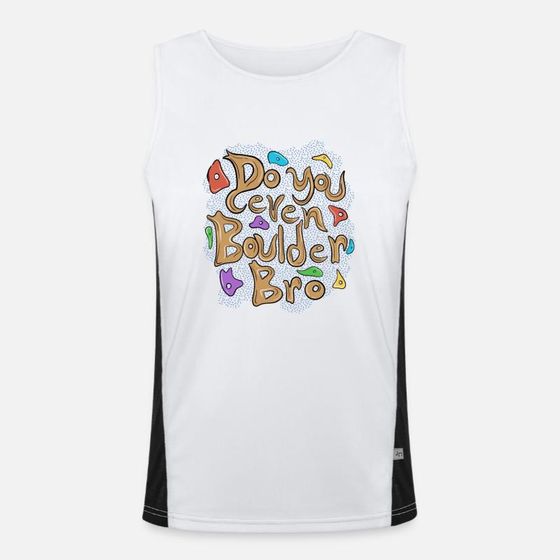Do you even boulder bro 2 Funktionelles Kontrast-Tank Top für Männer 