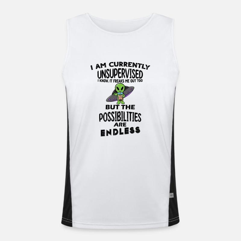 I am currently unsupervised Men's Functional Contrast Tank Top 