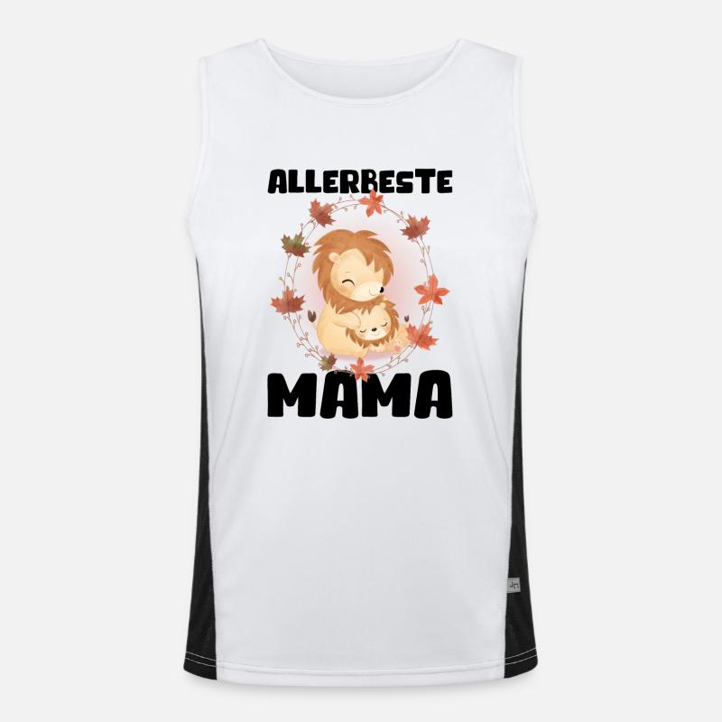Allerbeste Mama Frauen Mutti Geschenk Muttertag Funktionelles Kontrast-Tank Top für Männer 