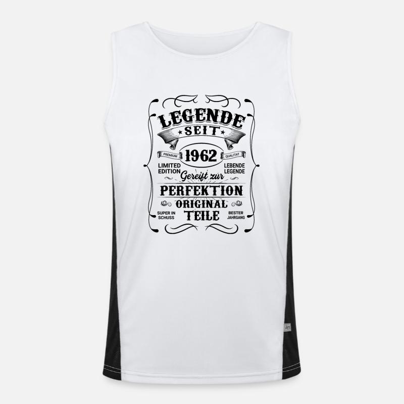 Legende Seit 1962 Funktionelles Kontrast-Tank Top für Männer 