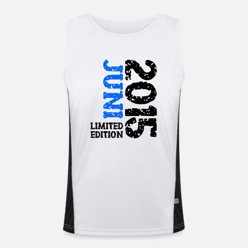 2015 Juni Limited Edition Geburtstag Geschenk Funktionelles Kontrast-Tank Top für Männer 