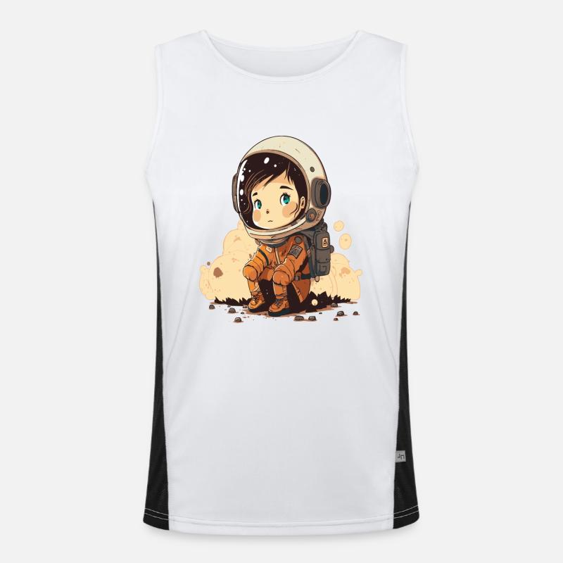 Illustration d’astronautes mignons et mignons Débardeur respirant contrasté Homme 