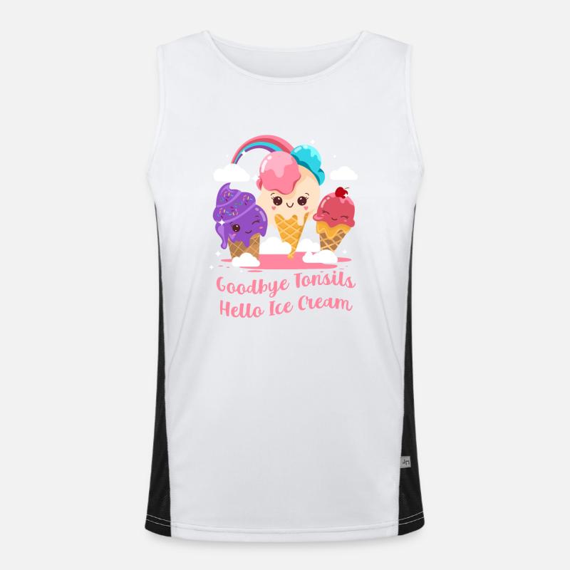 Goodbye Tonsils Hello Ice Cream Tonsillectomy Funktionelles Kontrast-Tank Top für Männer 