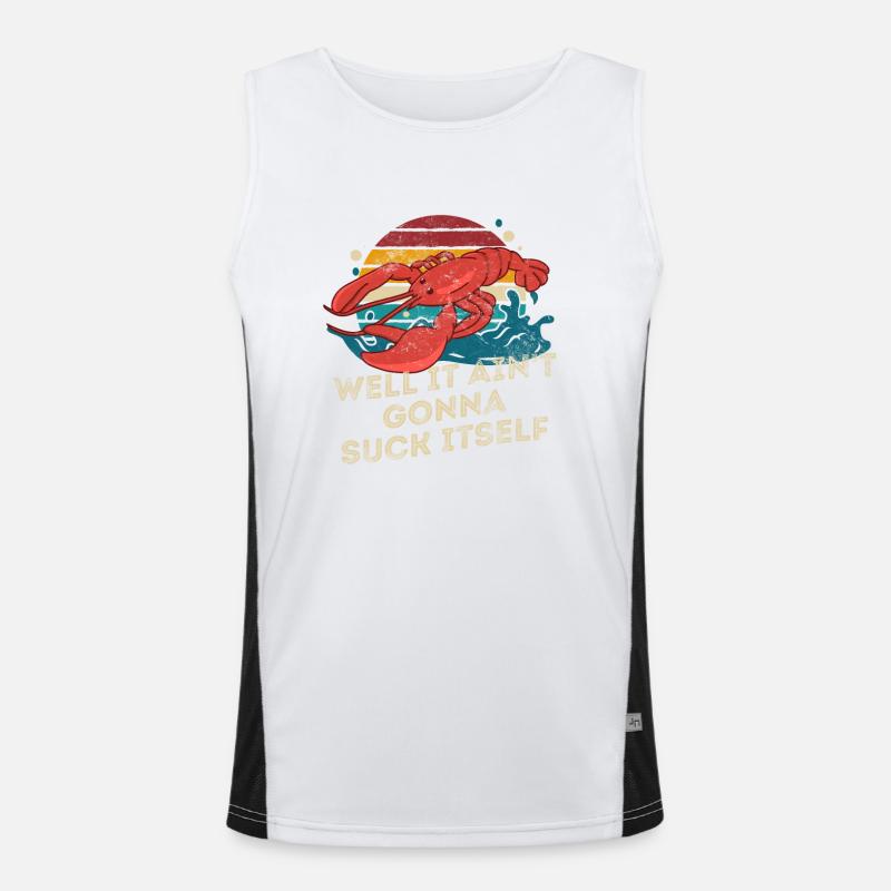 Il ne va pas se sucer Retro Crawfish Bil Débardeur respirant contrasté Homme 