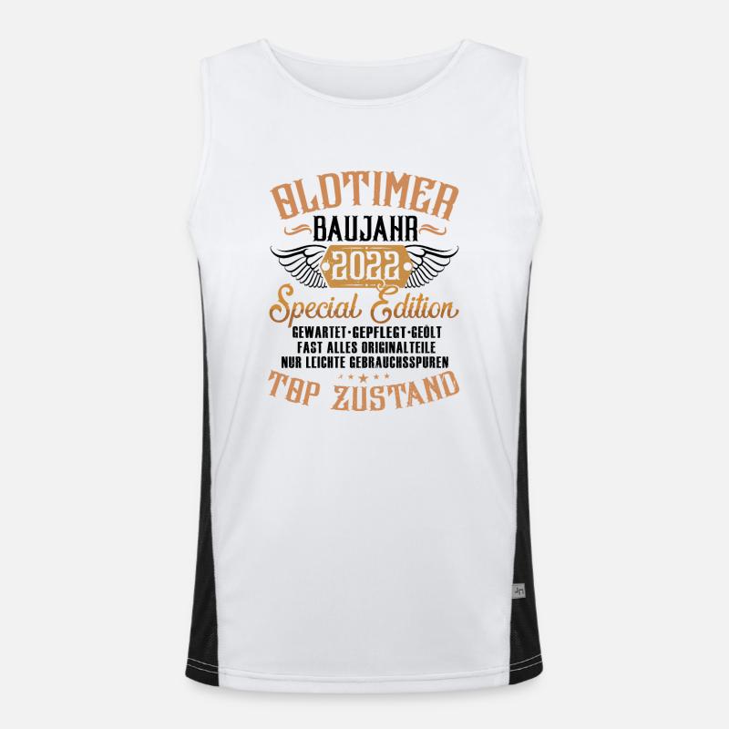 Oldtimer im Ruhestand 2022 Rentner Oldtimer Funktionelles Kontrast-Tank Top für Männer 