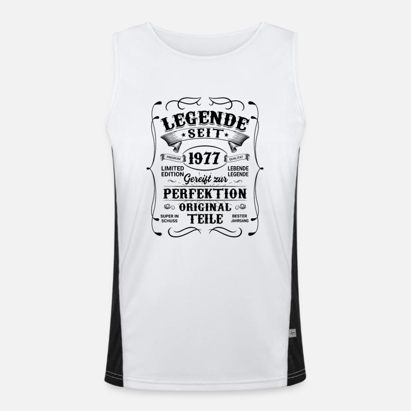 1977 Vintage Original 1977 Geburtstagsgeschenk Funktionelles Kontrast-Tank Top für Männer 