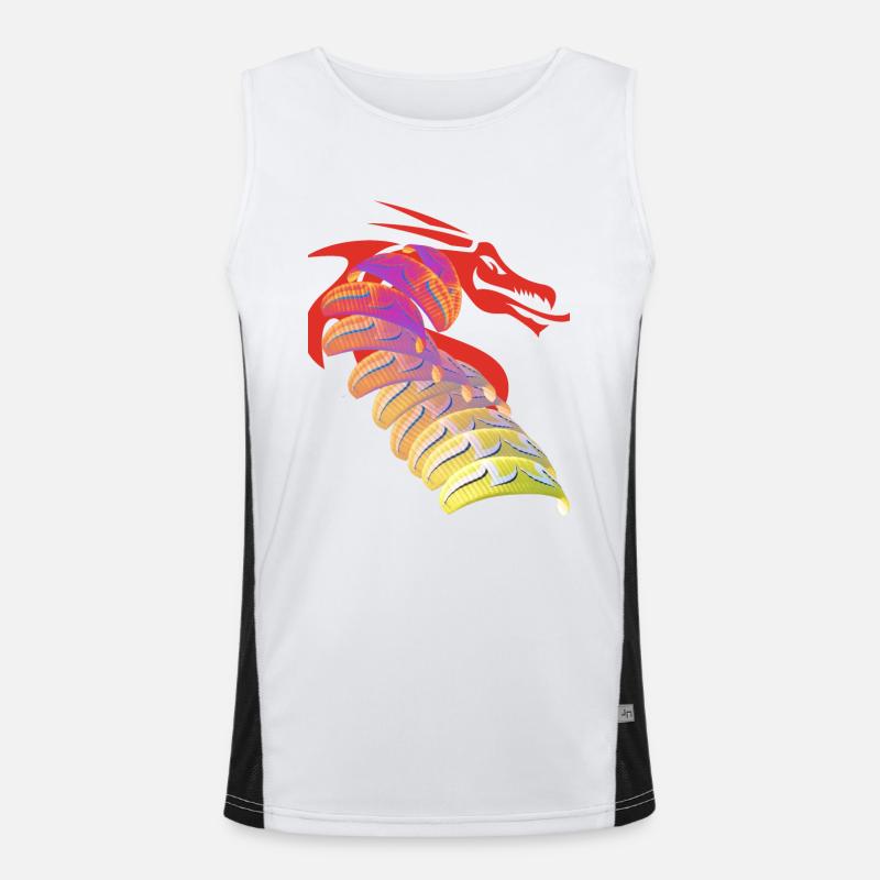 Dragon Paramotor Men's Functional Contrast Tank Top 