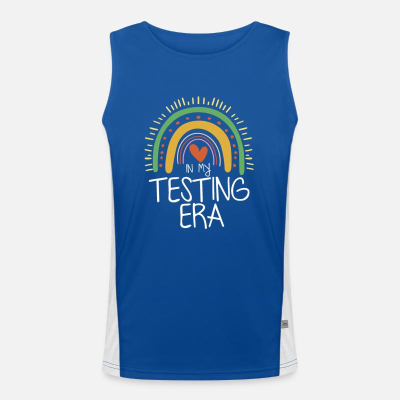 Testing Day Funny Student Teacher Teaching Funktionelles Kontrast-Tank Top für Männer 