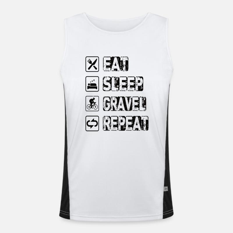 Manger Sommeil Gravier Répéter Débardeur respirant contrasté Homme 