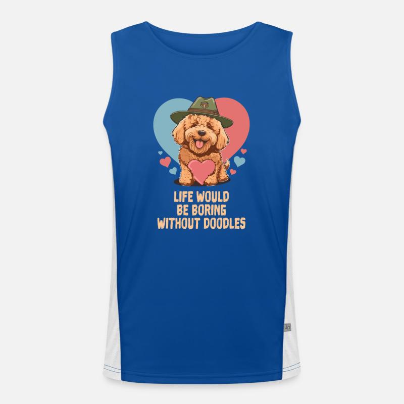 La vie serait ennuyeuse sans Doodles Goldendoodle Débardeur respirant contrasté Homme 