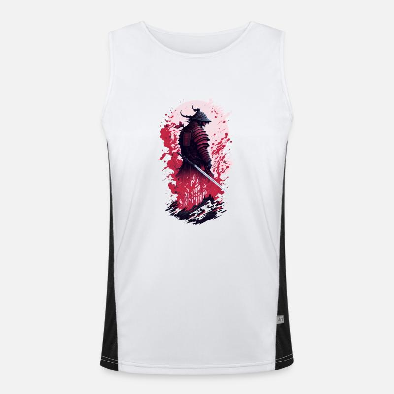Shadow Samurai: Colorful Chaos Unleashed Funktionelles Kontrast-Tank Top für Männer 