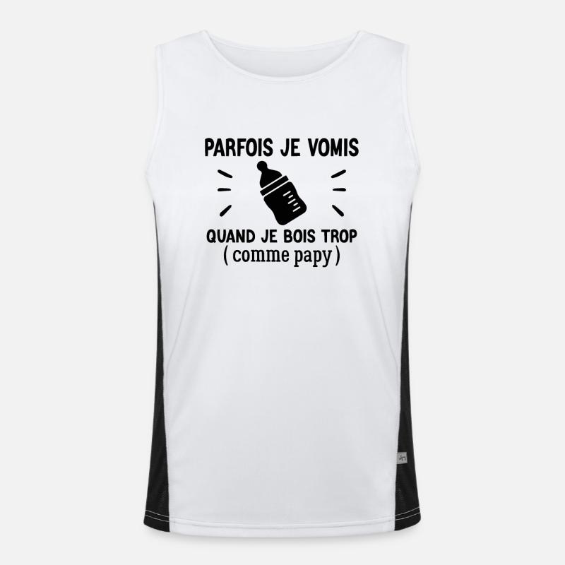 Parfois Je Vomis Comme Papy Débardeur respirant contrasté Homme 