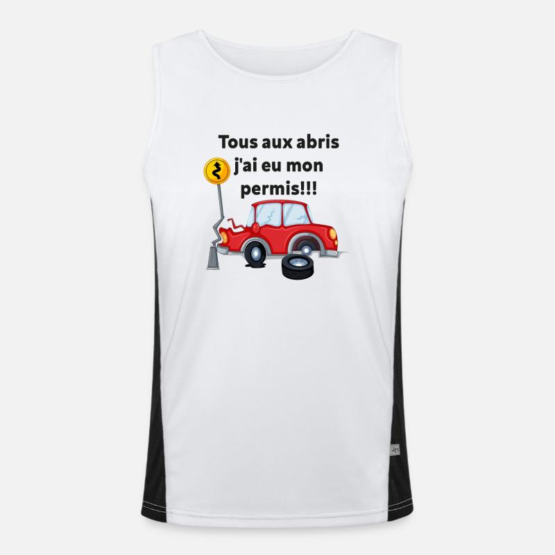J'ai Eu Mon Permis Débardeur respirant contrasté Homme 