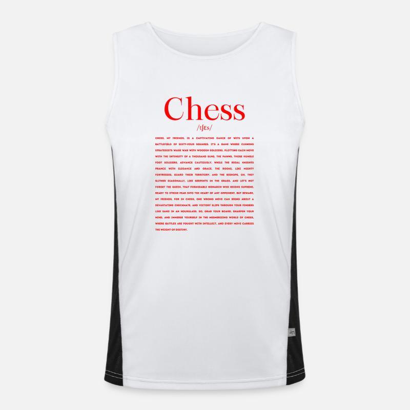 Schach Definition Funktionelles Kontrast-Tank Top für Männer 