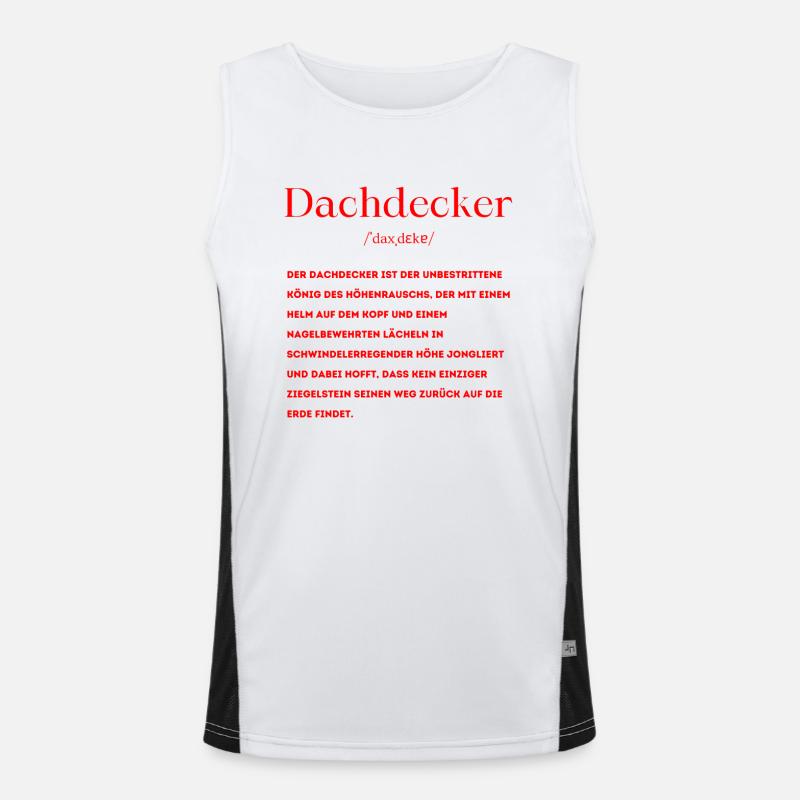 Dachdecker Definition Funktionelles Kontrast-Tank Top für Männer 