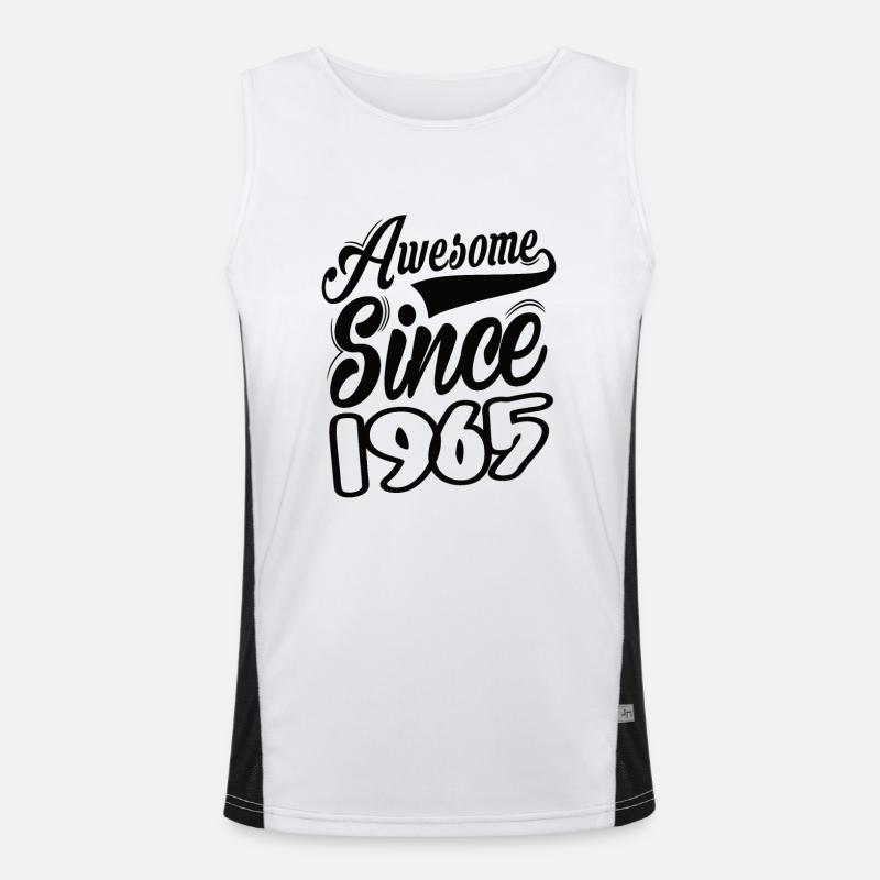 Awesome Since 1965 Funktionelles Kontrast-Tank Top für Männer 