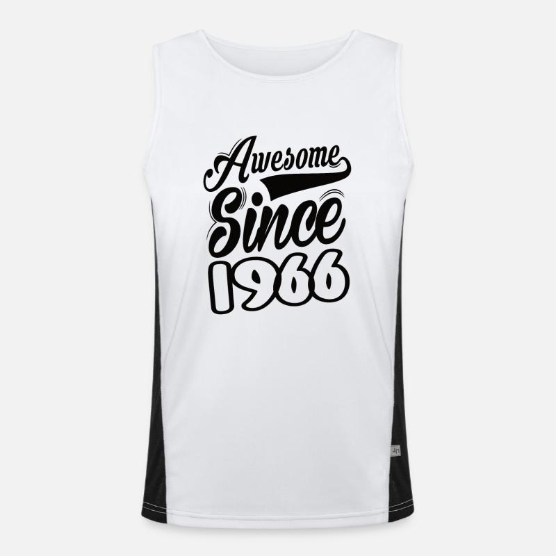 Awesome Since 1966 Funktionelles Kontrast-Tank Top für Männer 