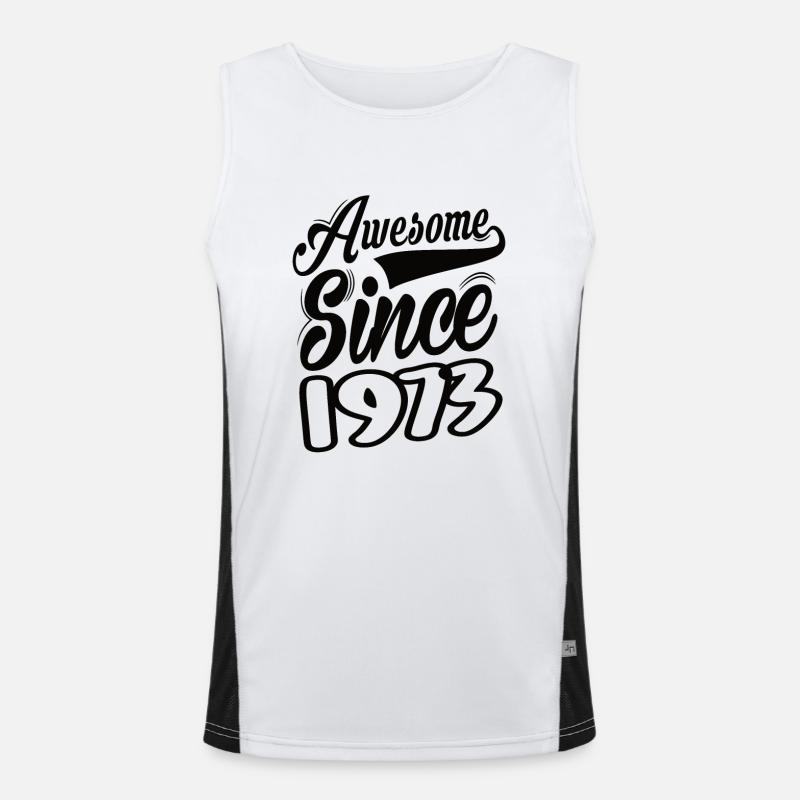 Awesome Since 1973 Funktionelles Kontrast-Tank Top für Männer 