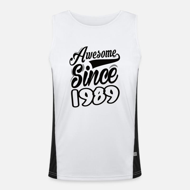 Awesome Since 1989 Funktionelles Kontrast-Tank Top für Männer 
