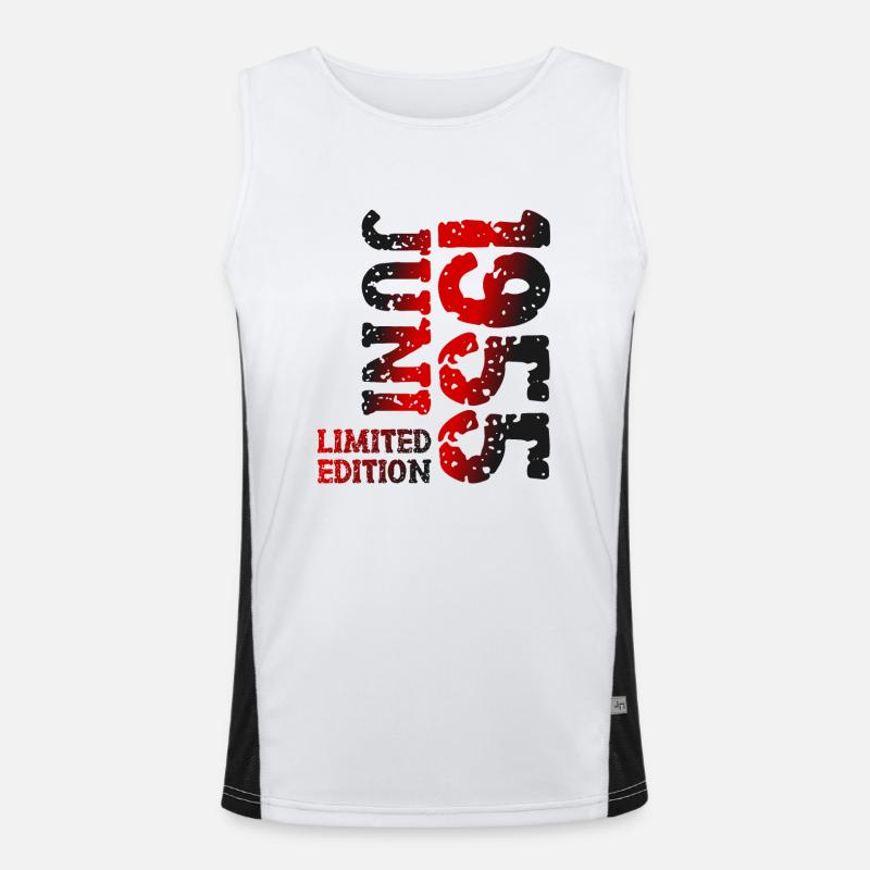 1955 Juni Limited Edition Geburtstag Geschenk Funktionelles Kontrast-Tank Top für Männer 