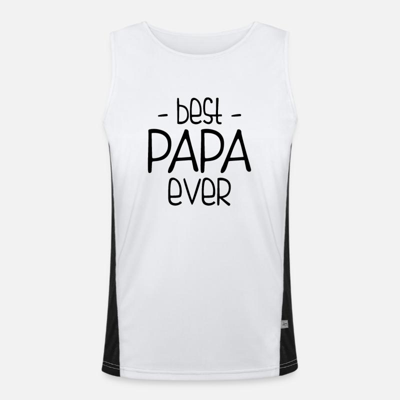 Best Dad Ever - Men's Functional Contrast Tank Top  - white/black