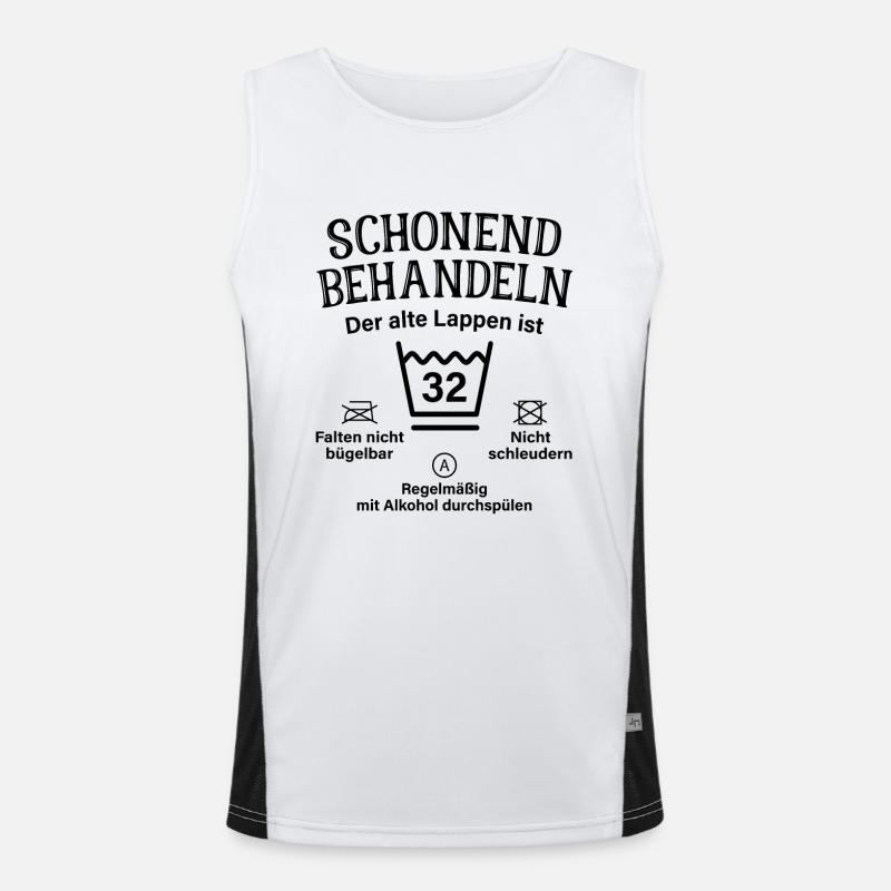 32. Geburtstag Schonend Behandeln Alte Lappen 32 Funktionelles Kontrast-Tank Top für Männer 