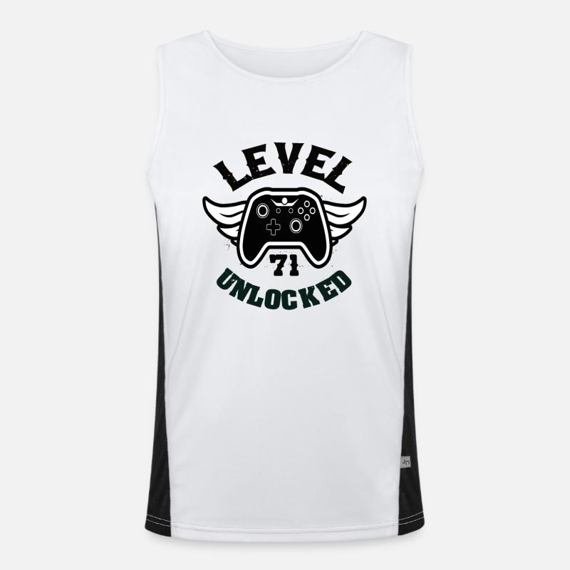 Level 71 Unlocked 71 Birthday Men's Functional Contrast Tank Top 