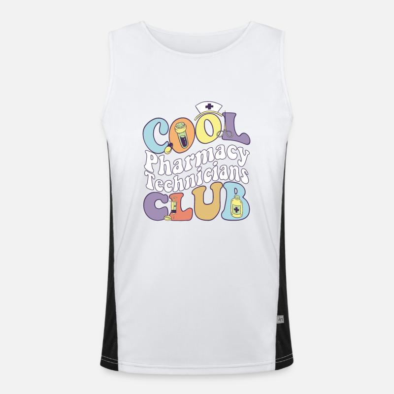 Cool Pharmacy Technicians Club Pharm Tech Squad Funktionelles Kontrast-Tank Top für Männer 