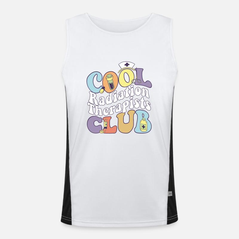 Cool Radiation Therapists Club Rad Tech Squad Funktionelles Kontrast-Tank Top für Männer 