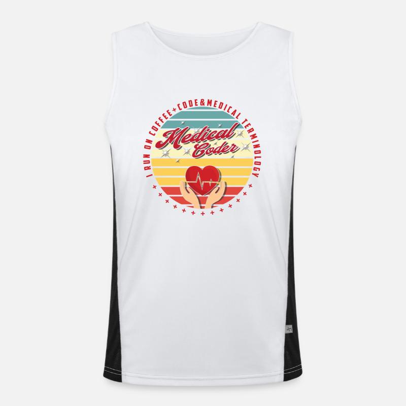 Medical Assistant - Medical Coder - Men's Functional Contrast Tank Top  - white/black