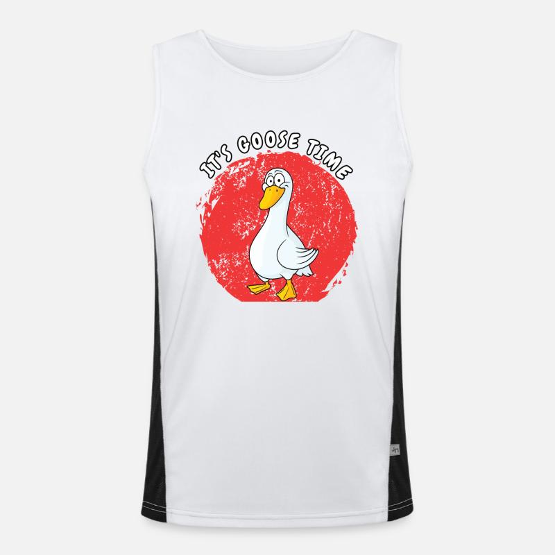 Gänsezeit Funktionelles Kontrast-Tank Top für Männer 
