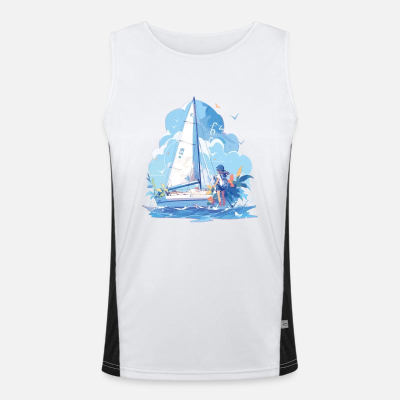 Régate Voile Débardeur respirant contrasté Homme 