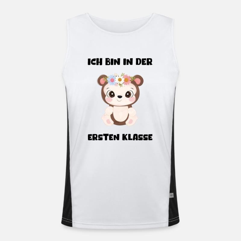 Mädchen Einschulung 2023 Schulbeginn Schulkind Funktionelles Kontrast-Tank Top für Männer 