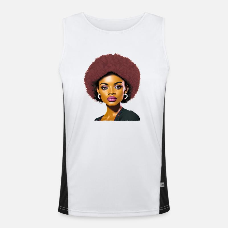 Dame à l’afro Débardeur respirant contrasté Homme 